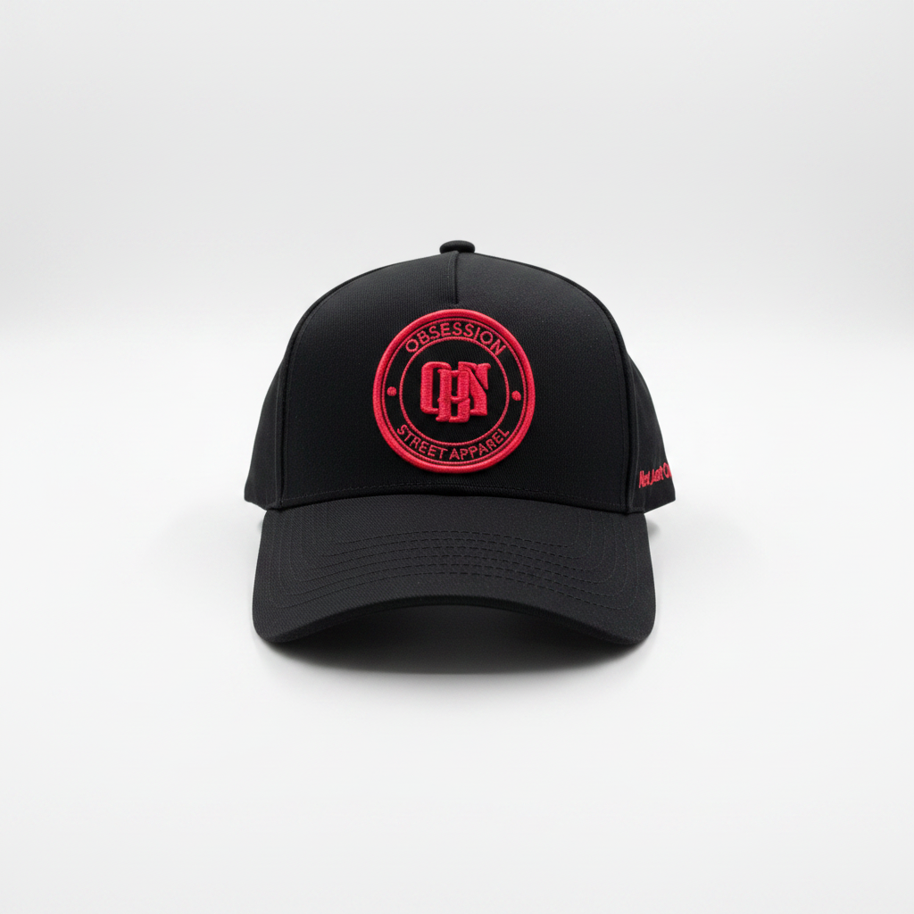 Obsession Black & Red A Frame Hat
