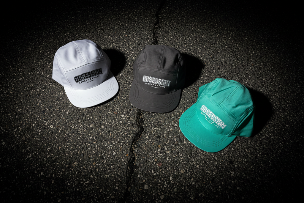 Obsession Caps Asphalt Flat Lay
