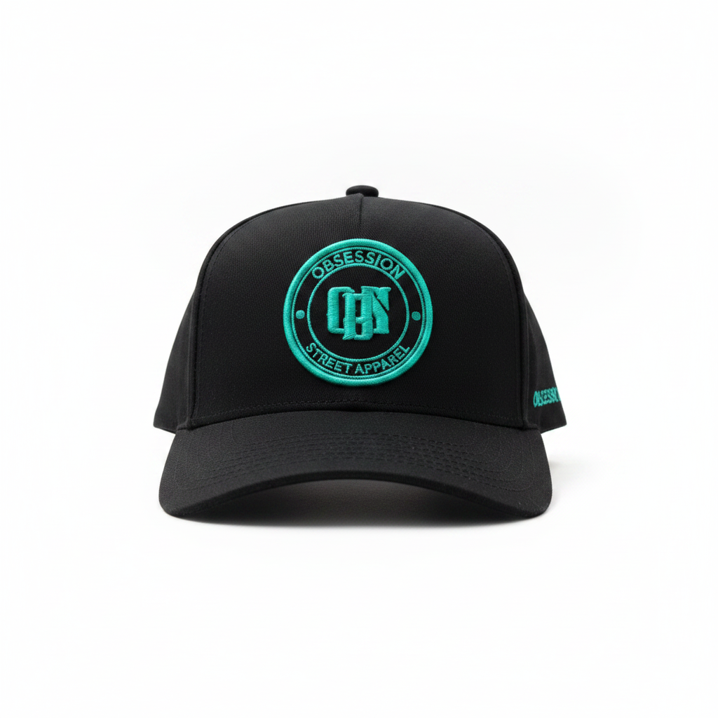 Obsession Street Apparel Black Cap White Studio