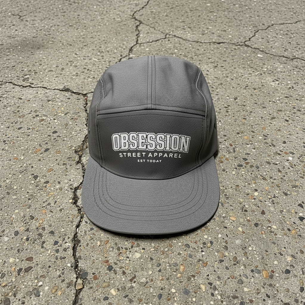 Obsession Street Apparel Cap - Flat Lay Weathered Concrete