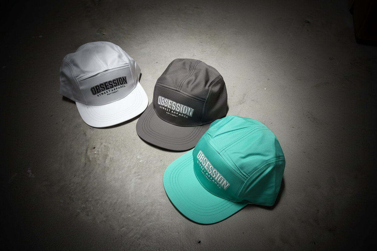 Obsession Street Apparel Caps Flat Lay